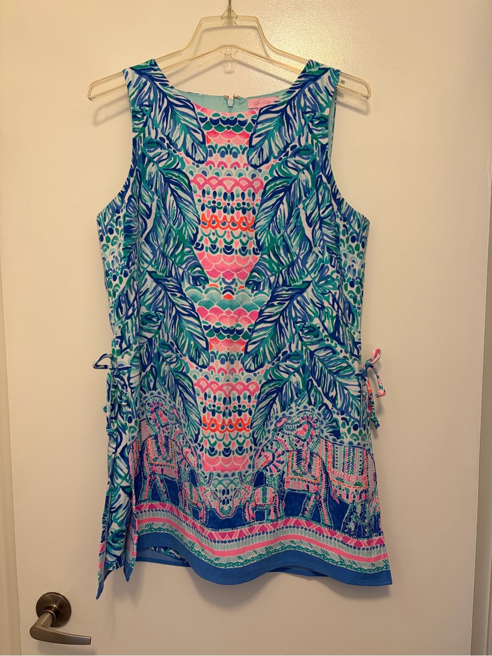 Lilly Pulitzer Coral, Teal & Navy Tropical romper dress